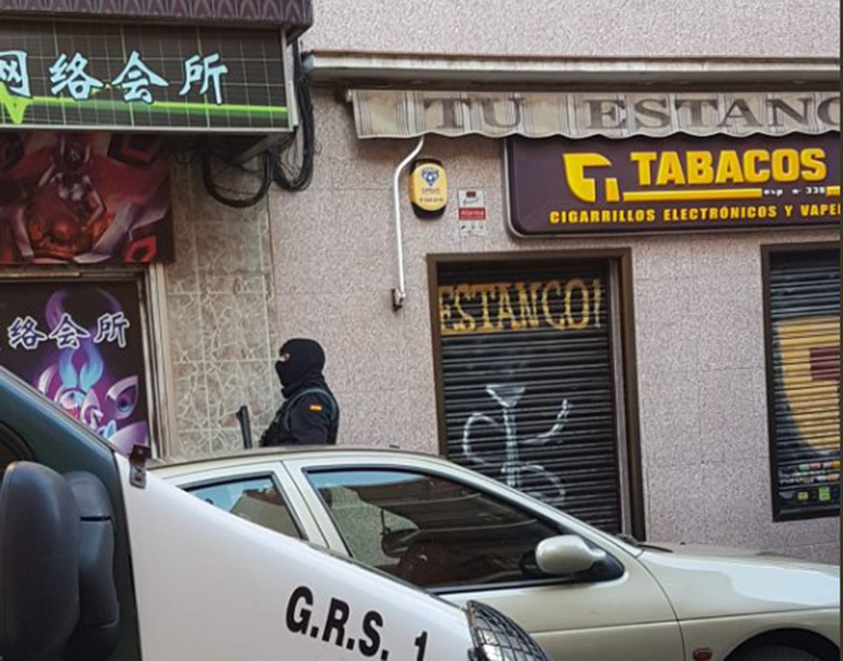 Imagen de la macrooperación contra la mafia china. Foto: @CMM_Noticias.