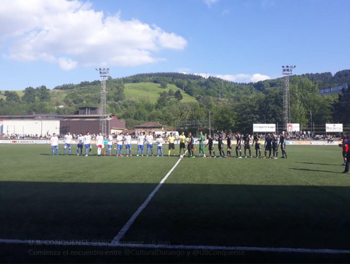 El partido entre el Durango y el Conquense, antes de empezar