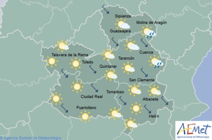 Previsiones de Aemet para hoy, sábado 12. temperaturas