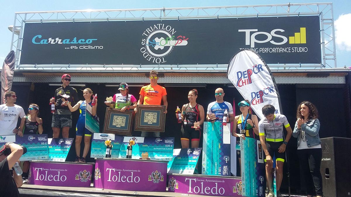 Podio del Triatlón "Toledo es Triatlón 2018"