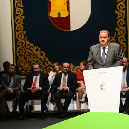 Jesús Fernández Vaquero, presidente de las Cortes, en el Día de Castilla-La Mancha