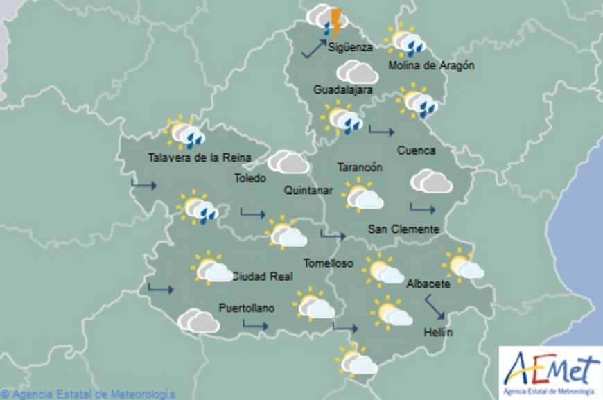 Previsión de Aemet para hoy, lunes 11 de junio,