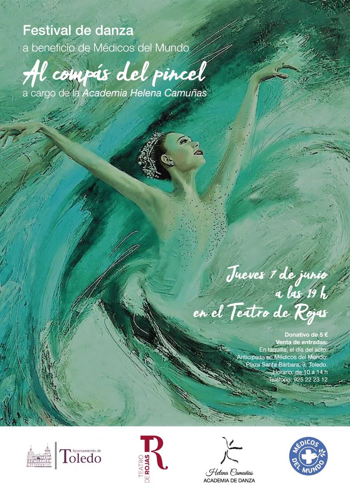 Cartel del festival de danza solidario. Médicos del Mundo