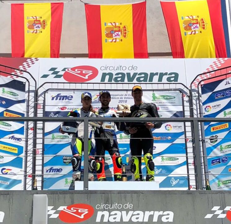 Podio Superstock en la tercera prueba del Campeonato de España.