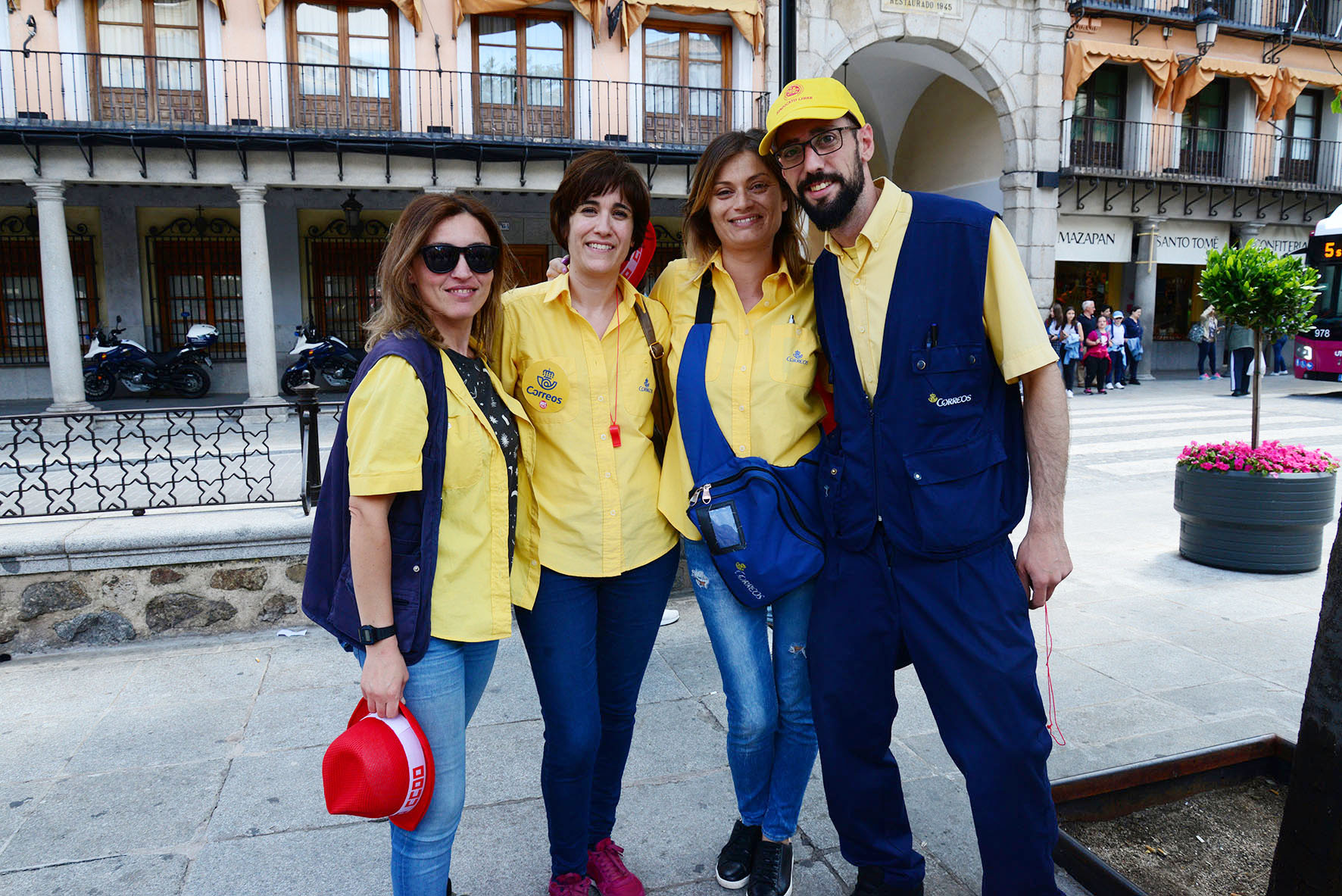 Algunos trabajadores de Correos, durante una manifestación