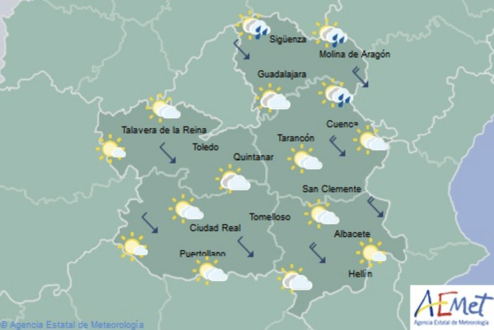 Mapa predictivo de la Aemet.