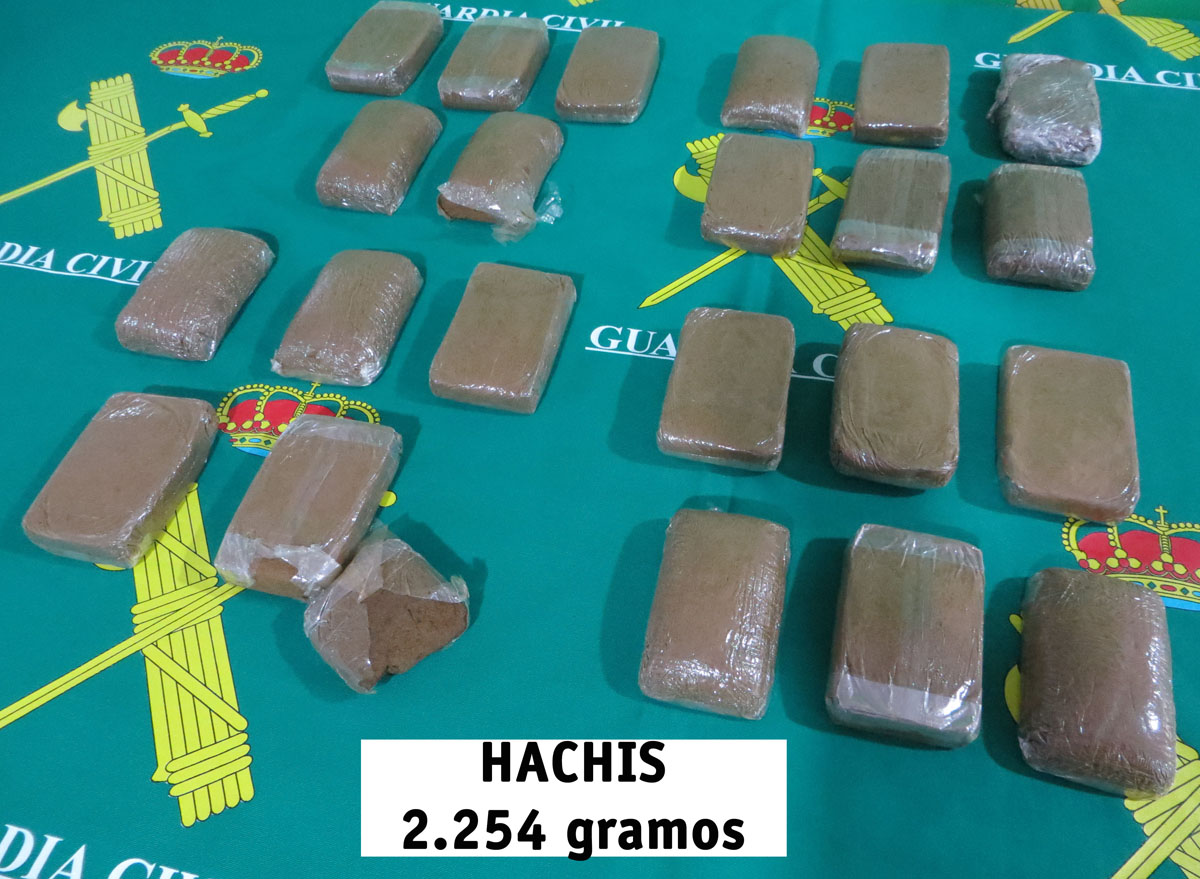 Droga incautada por la Guardia Civil de Albacete.