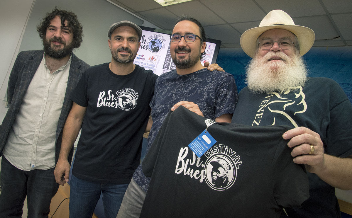 Diego Mejías en la presentación del "Sr. Blues Festival".