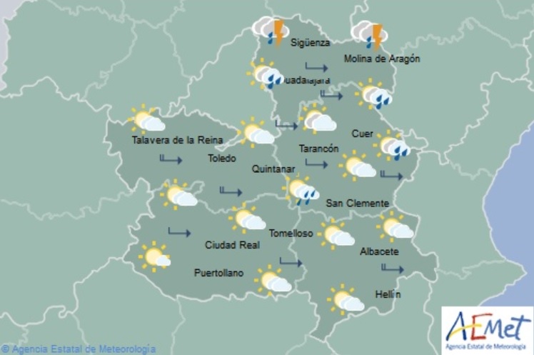 Previsiones de Aemet para el domingo 3.