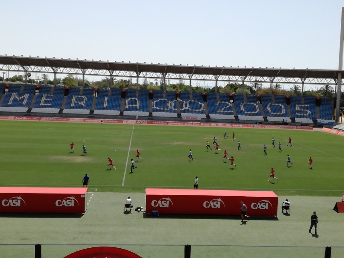 Lance del partido entre el Almería B y el Villarrobledo