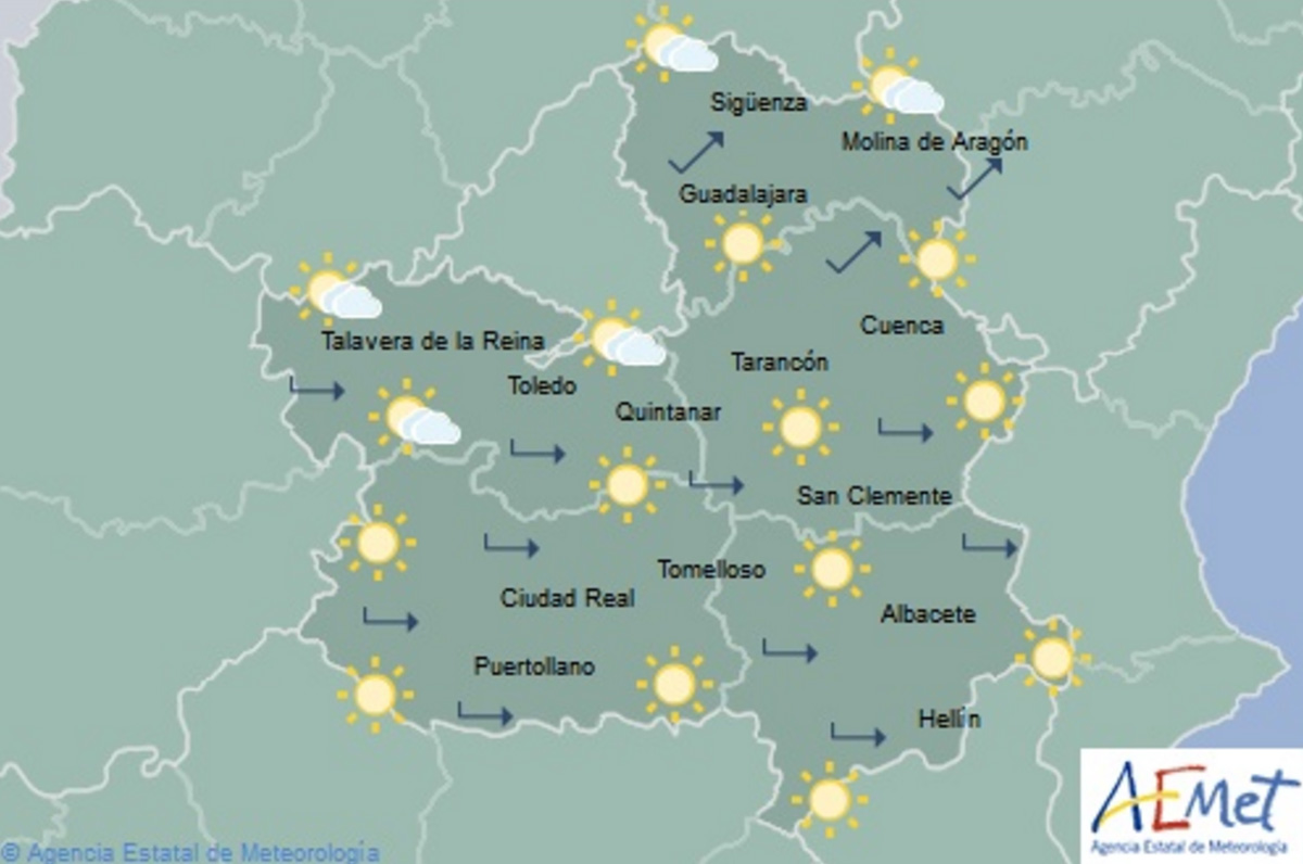 Mapa predictivo de la Aemet.