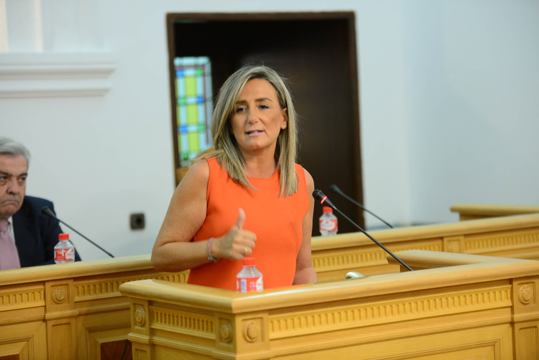 Milagros Tolón, durante su intervención en el Debate sobre el Estado del Municipio.