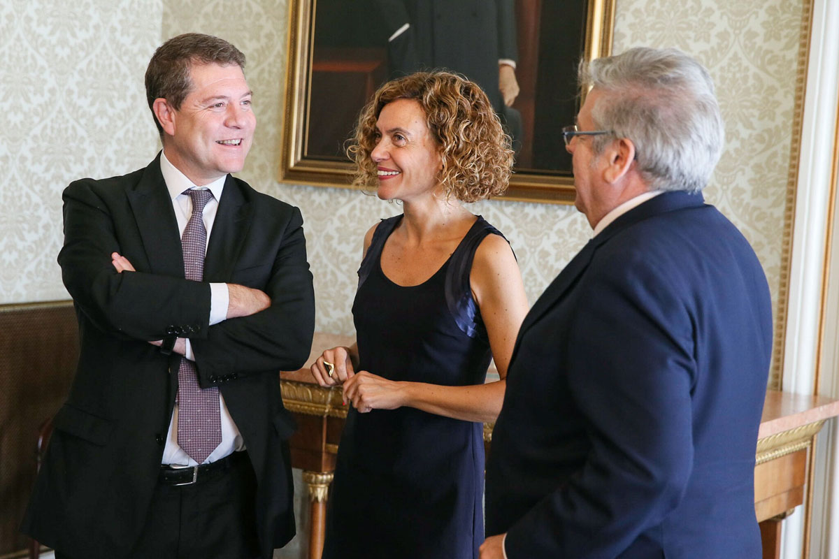 Encuentro entre Emiliano García-Page y la ministra Meritxell Batet.