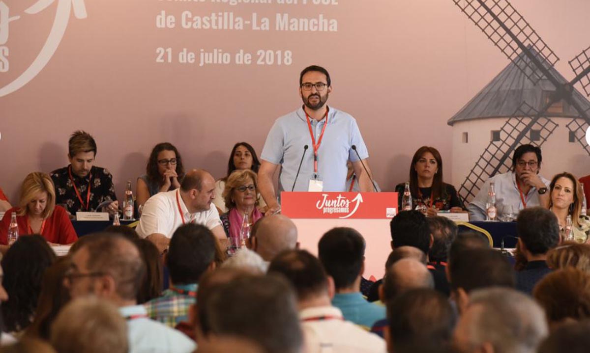 Sergio Gutiérrez, en el Comité Regional del PSOE de hoy