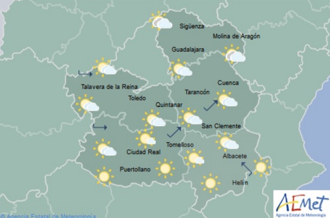 Mapa predictivo de la Aemet.