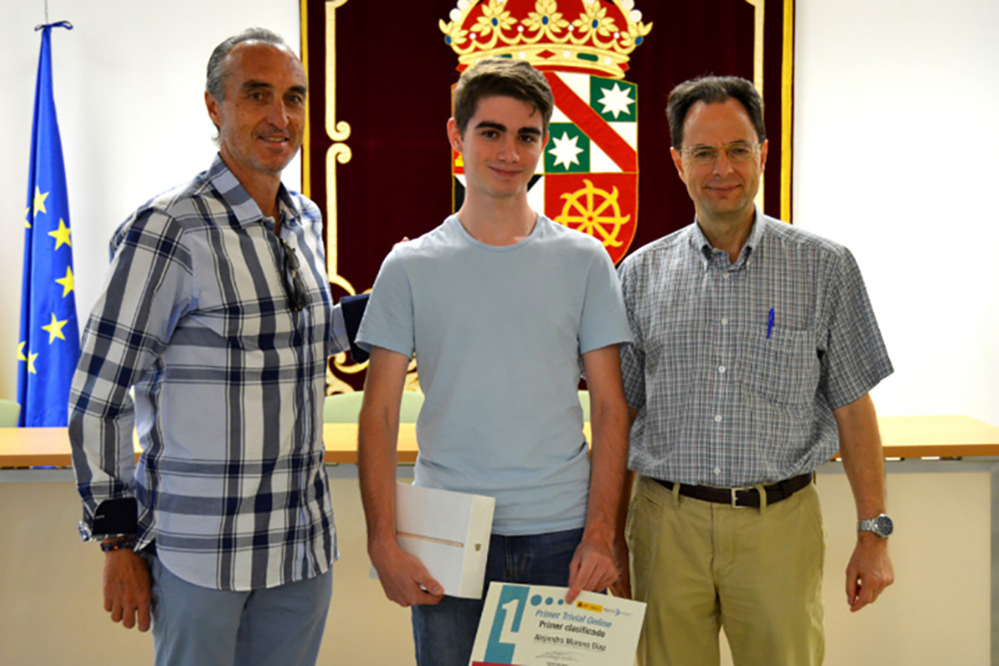 Alejandro Moreno durante la entrega del premio.