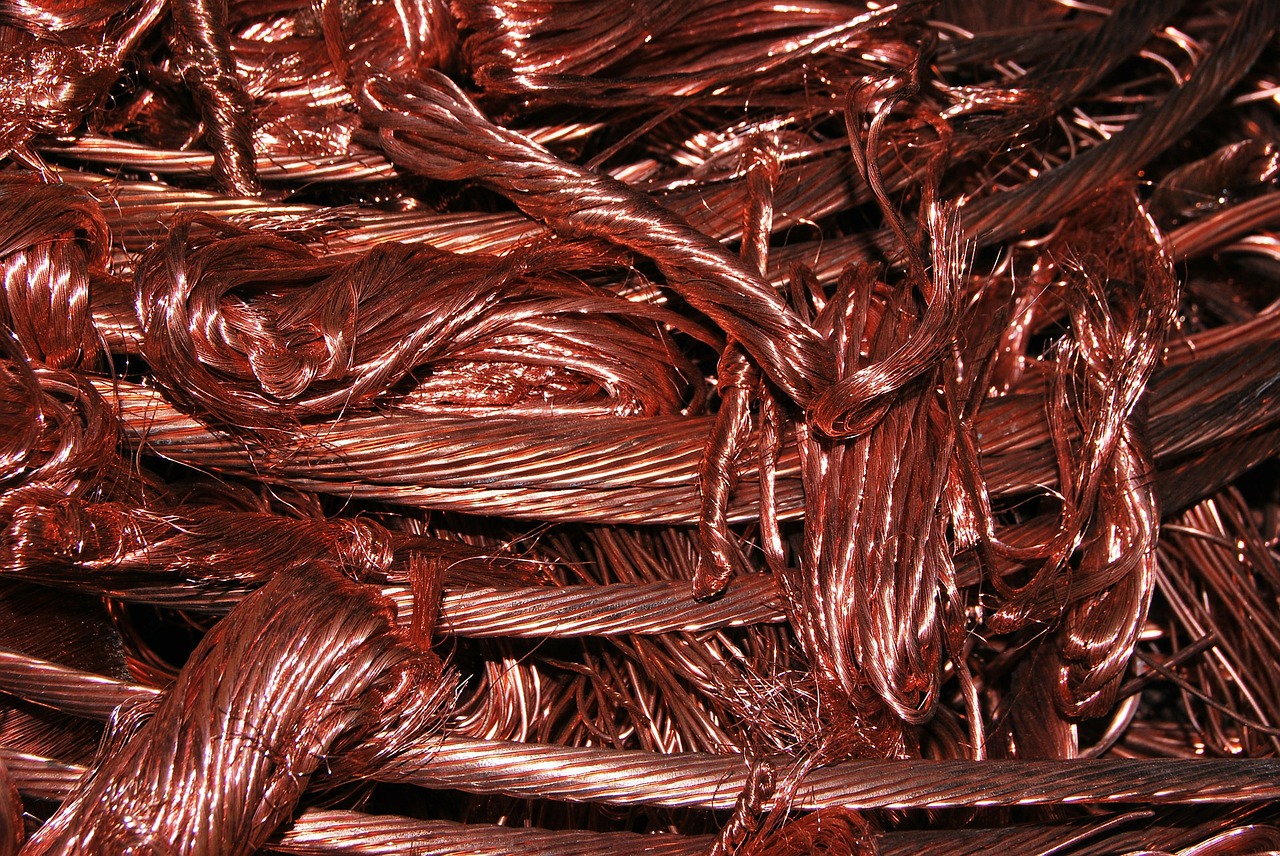 Imagen de archivo de cables de cobre.