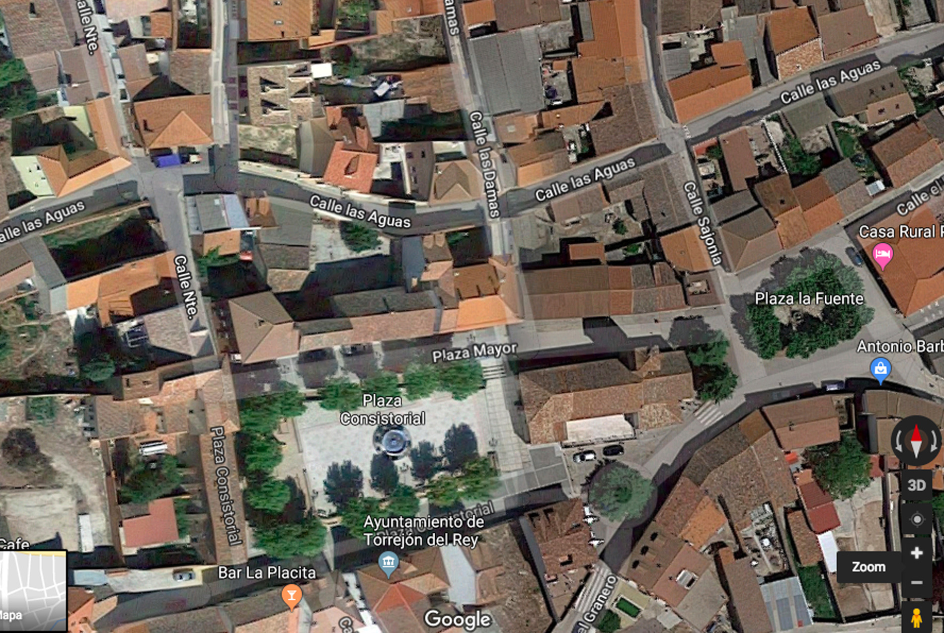 Vista en Google Maps de Torrejón del Rey.
