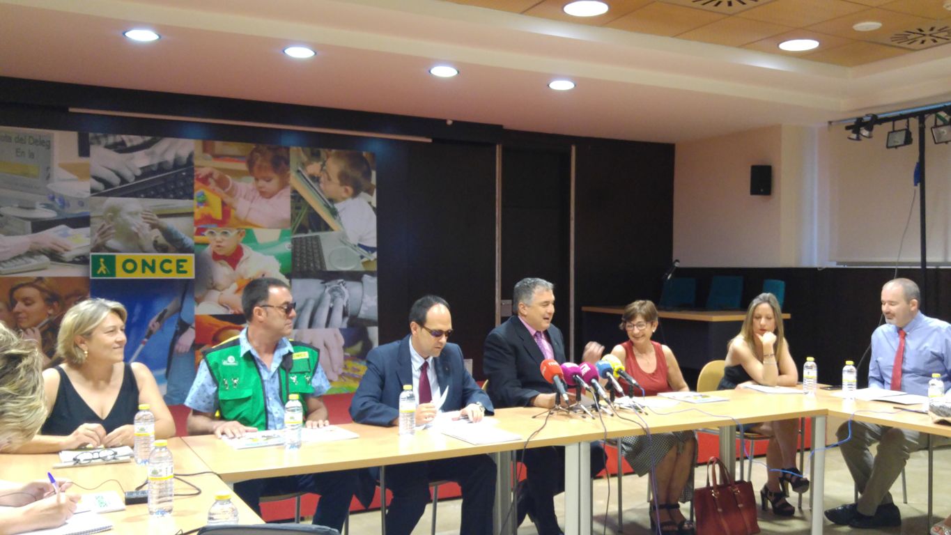 Rueda de prensa de la ONCE en su sede territorial de CLM, en Toledo.