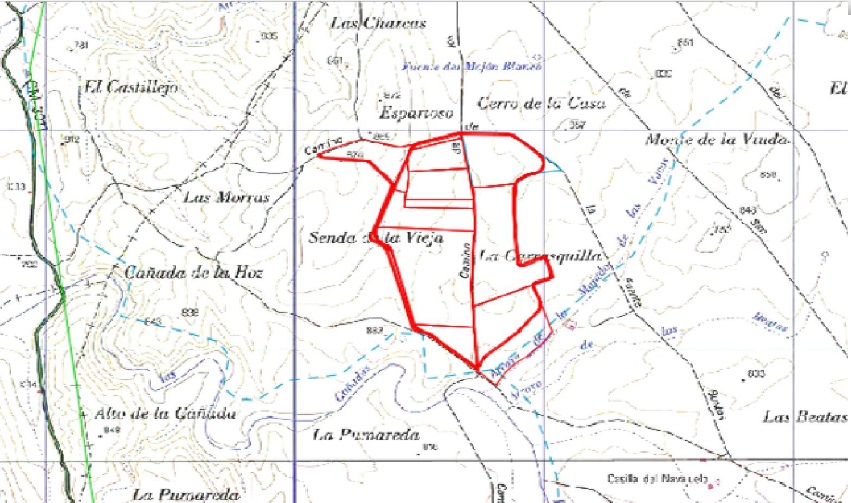 Perímetro del vertedero de Almonacid del Marquesado.
