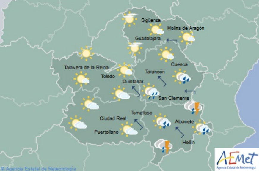 Mapa predictivo de la Aemet.