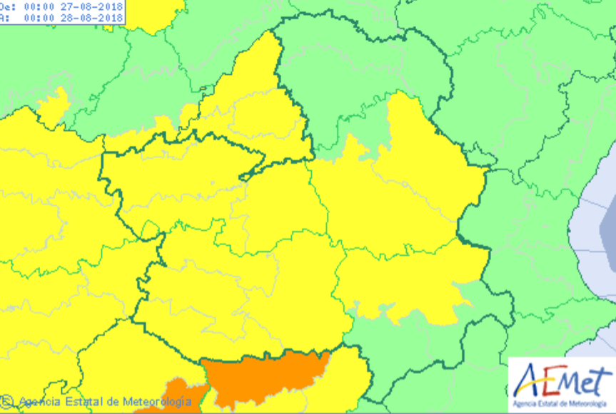 Avisos por altas temperaturas de Aemet.