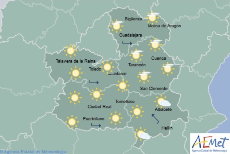 Previsiones de Aemet para hoy, domingo 26. temperaturas