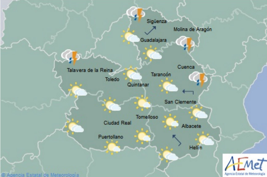 Previsiones de Aemet para hoy, miércoles 22. tormentas