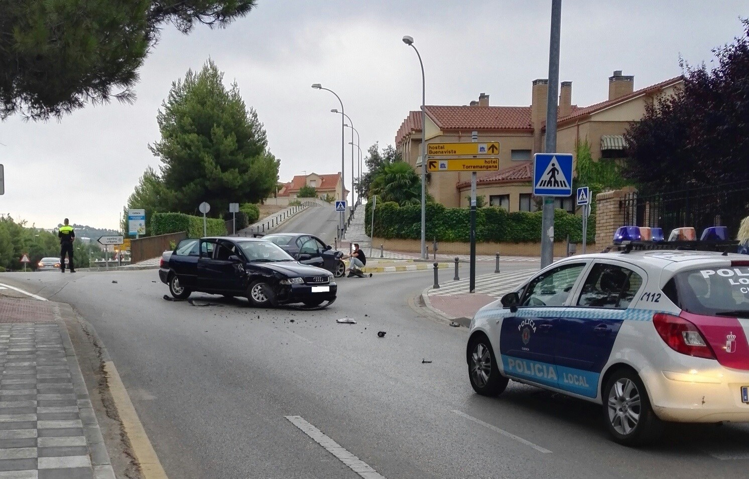 Imagen de uno de los accidente ocurridos esta mañana en Cuenca.