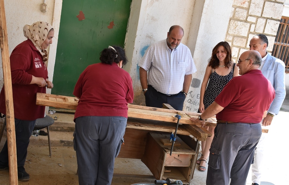 Martínez Guijarro, en un taller de empleo en Tarancón