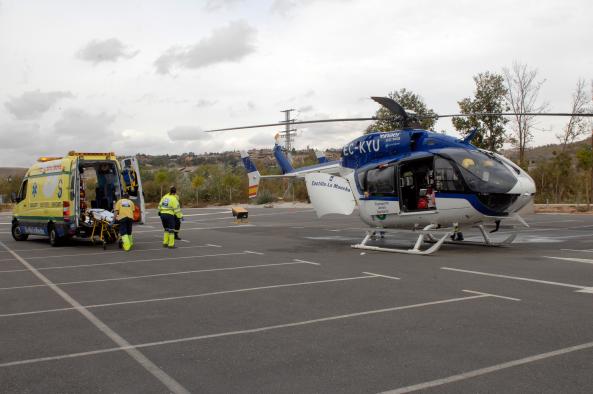 Imagen de archivo de un helicóptero medicalizado.