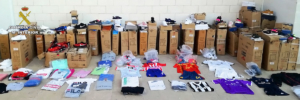 Material interceptado por la Guardia Civil.