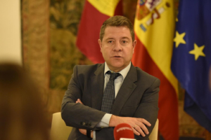 Emiliano García-Page, durante la entrevista con Europa Press CLM.