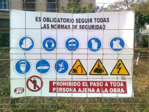 Cartel de prevención de riesgos laborales.Cartel de prevención de riesgos laborales. accidentes laborales
