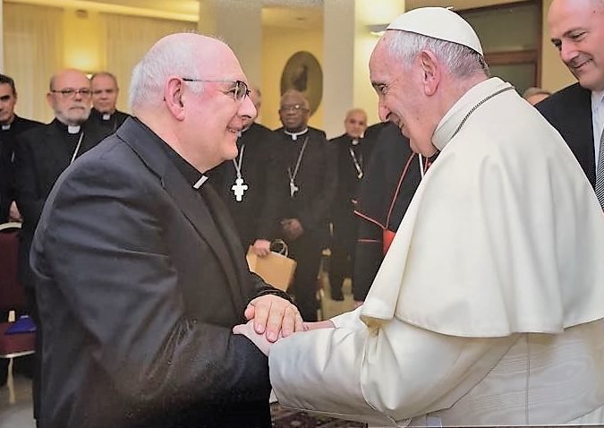 Ángel Fernández Collado, con el Papa Francisco.