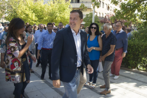 Carlos Velázquez, el martes 11 cuando anunció que quiere optar a la Presidencia del PP de CLM.