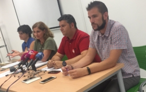 Representantes de los sindicatos CCOO, UGT, STAS y CSIF. Empleados públicos