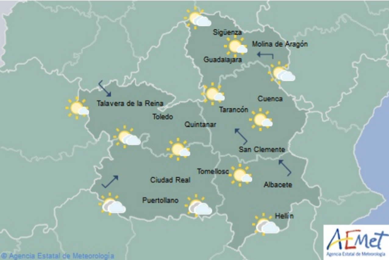 Previsiones de Aemet para hoy, jueves 14.