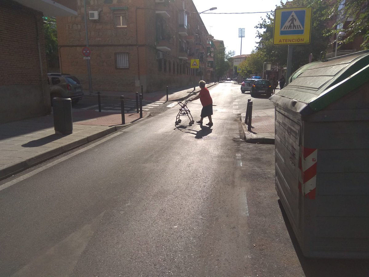 Paso de peatones de la calle Gante en Toledo