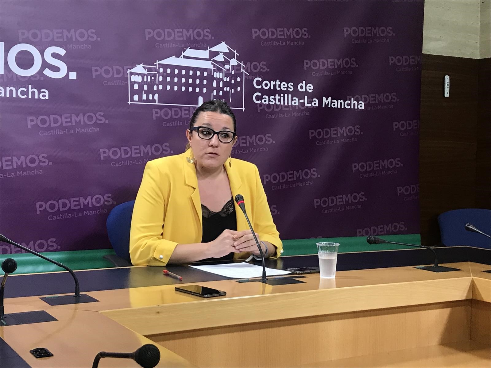 La vicepresidenta de las Cortes de CLM y diputada de Podemos, María Díaz.