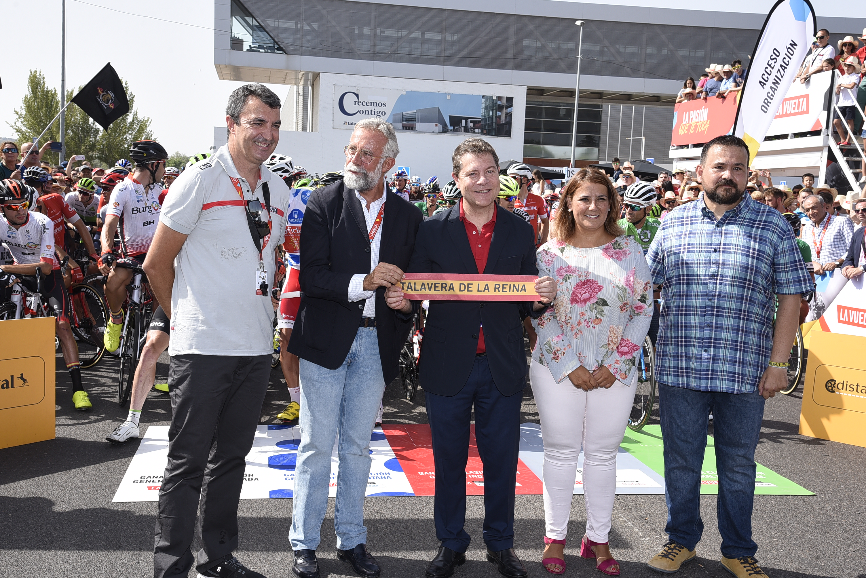 Page, con Juan Ramón Amores, Tita García y Jaime Ramos