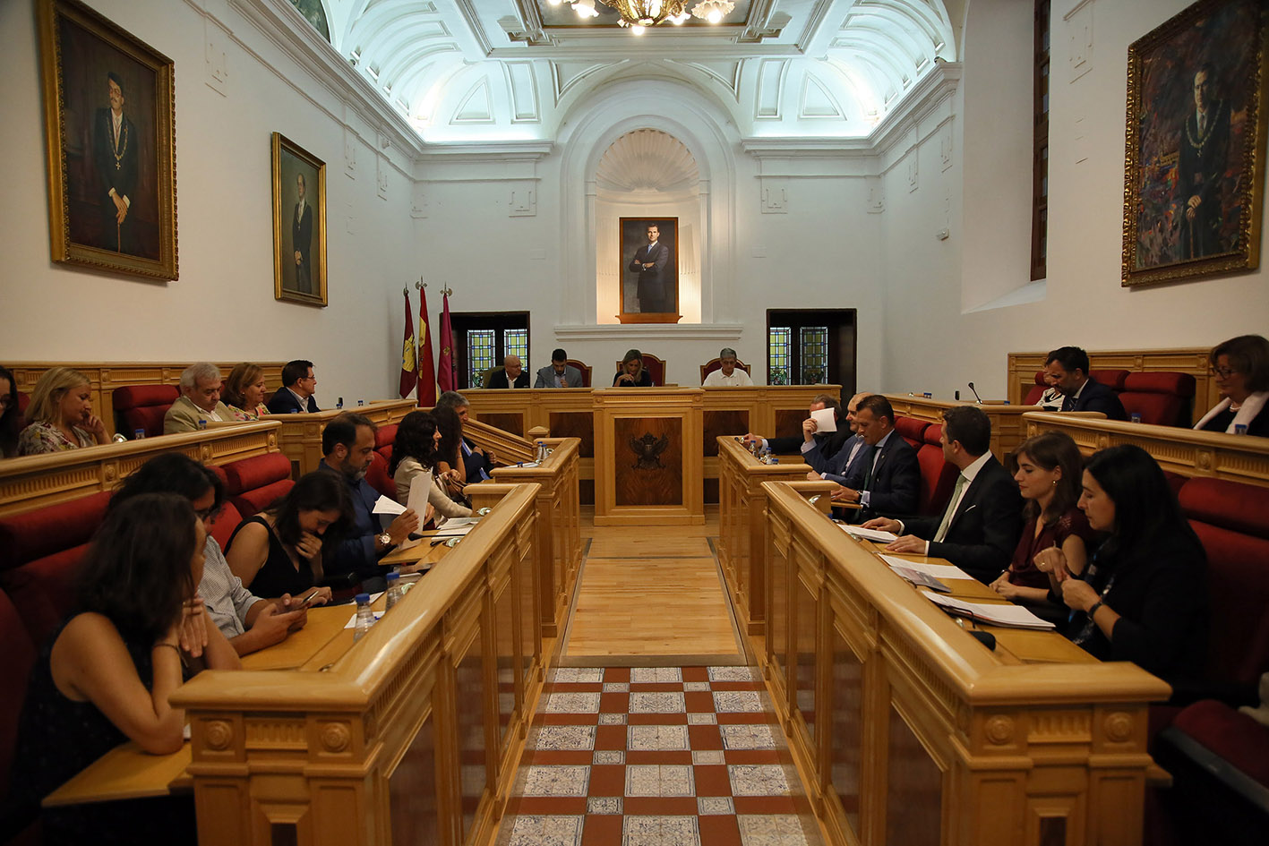 Imagen del Pleno del Ayuntamiento de Toledo celebrado hoy.