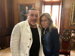 Milagros Tolón ha recibido en el Ayuntamiento de Toledo a Isidro Montalvo.