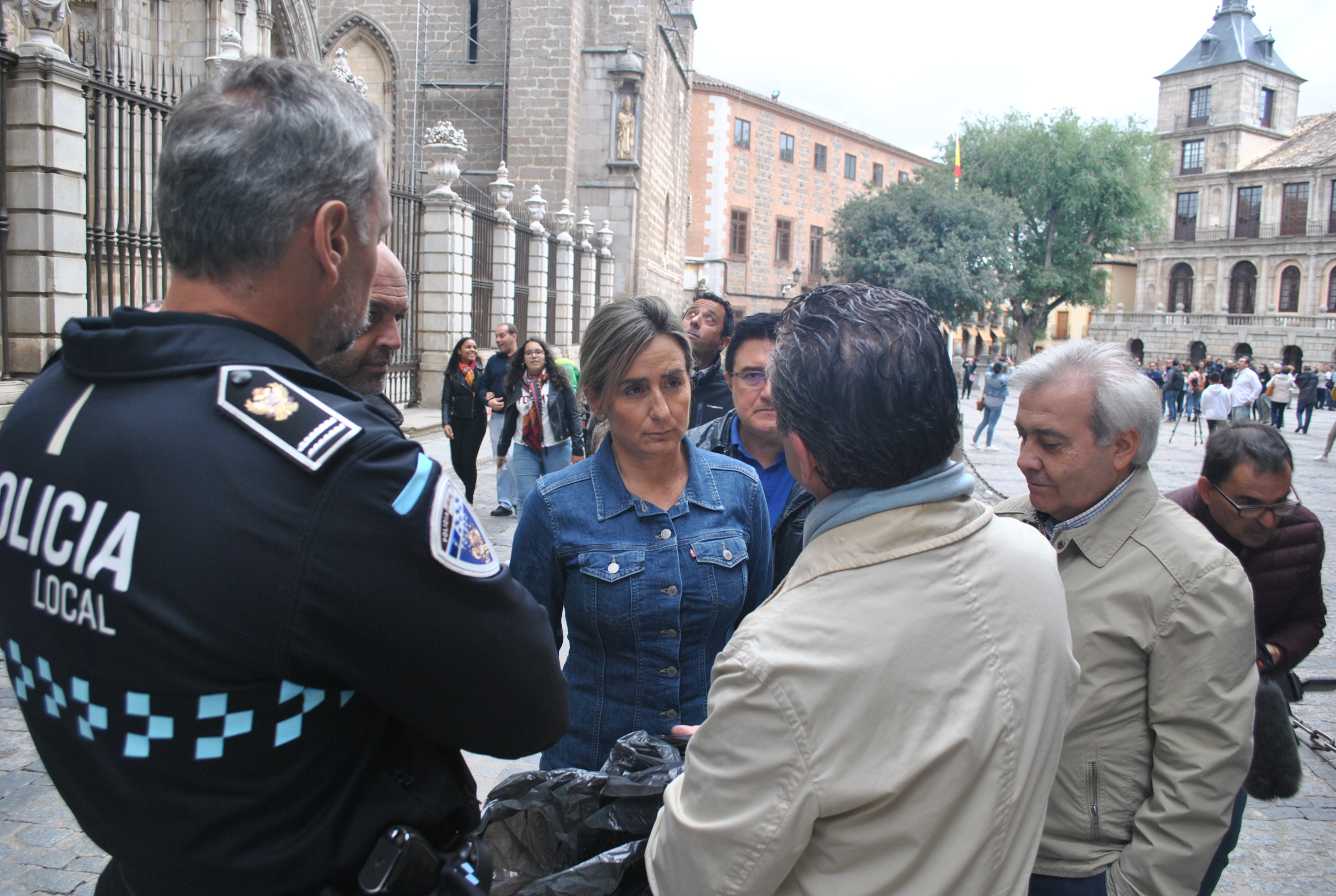 Milagros Tolón ha visitado la zona del derrumbamiento