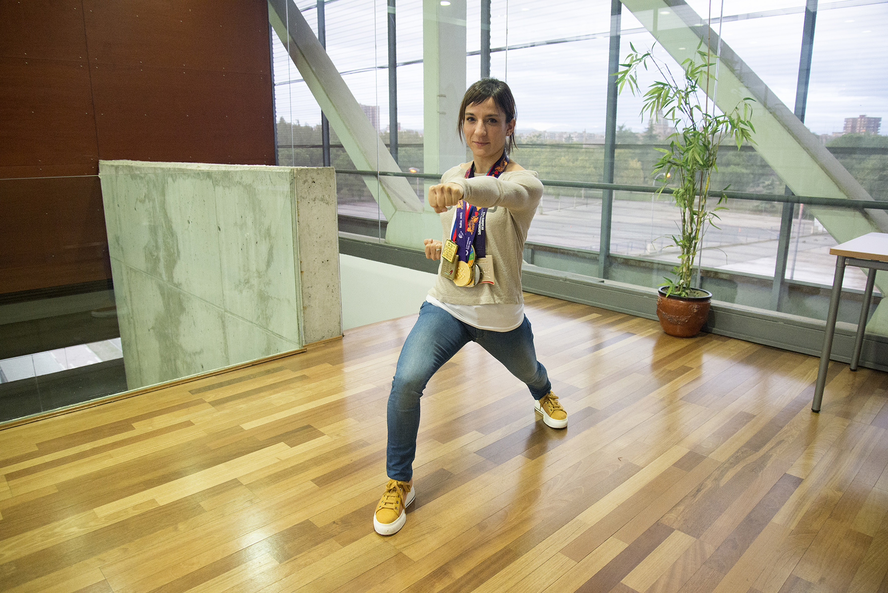 Sandra Sánchez, en la final del Mundial