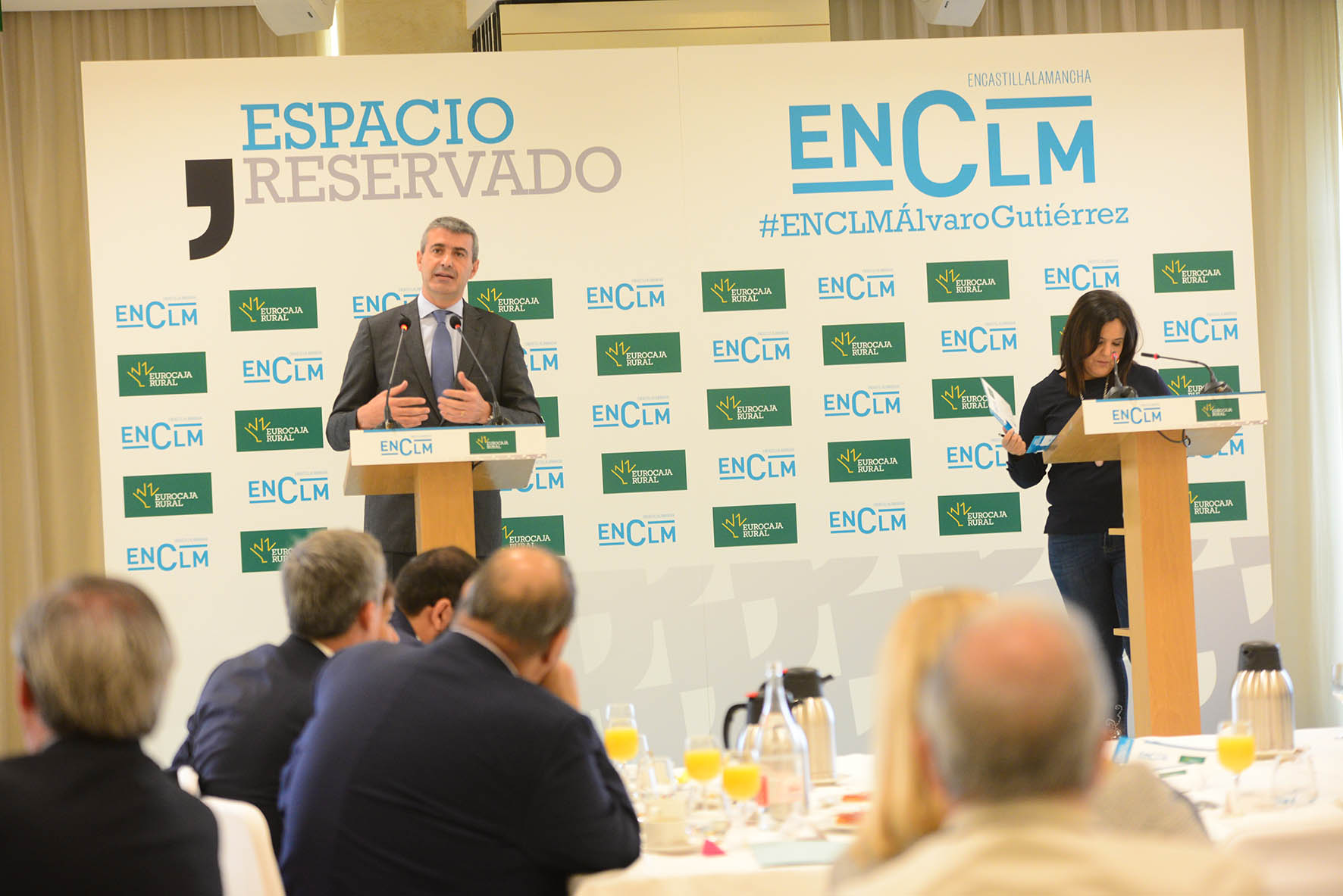 Espacio Reservado con el presidente de la Diputación de Toledo. escalona