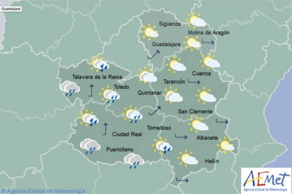 Mapa predictivo de la Aemet.