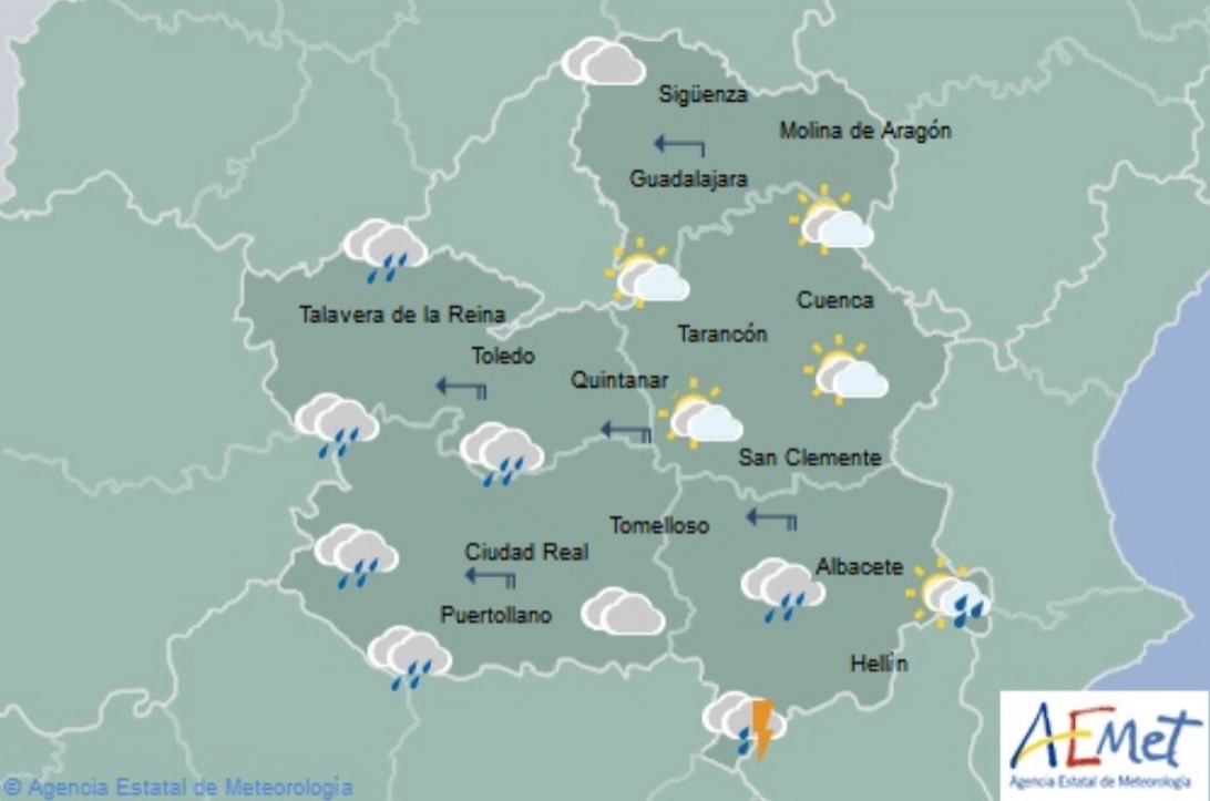 Mapa predictivo de la Aemet.