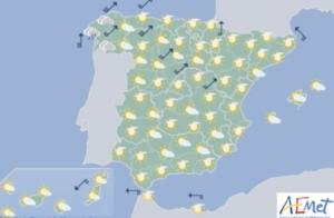 Mapa de la Aemet para Castilla-La Mancha.