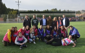 Algunos participantes en la carrera contra la leucemia infantil